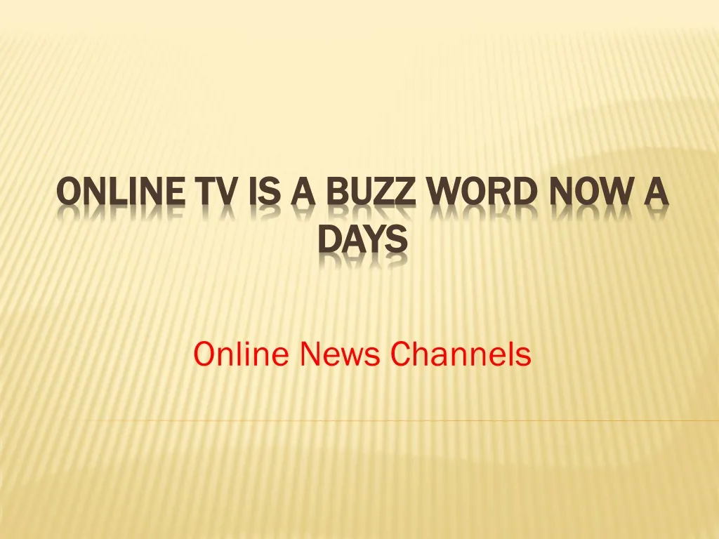 online news channels