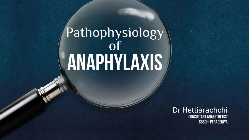 pathophysiology of anaphylaxis