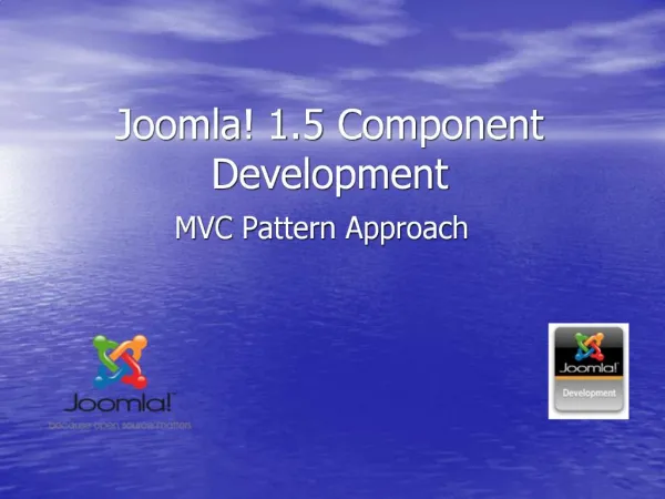 Joomla 1.5 Component Development