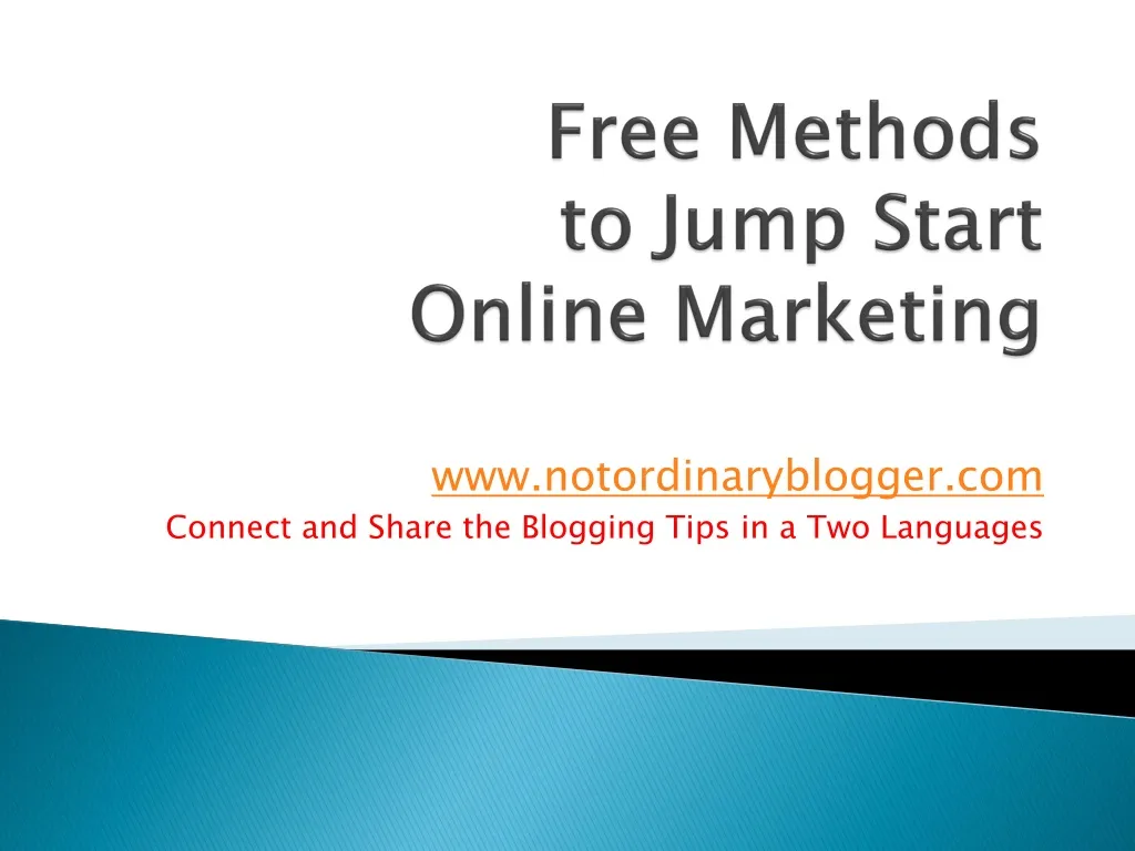 free methods to jump start online marketing