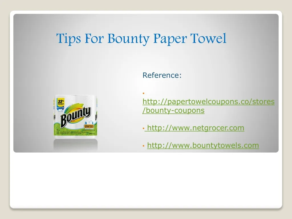 tips for bounty paper towel