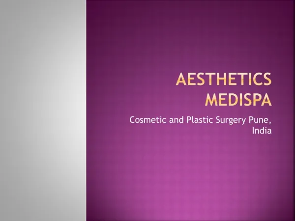 Cosmetic and Plastic Surgery