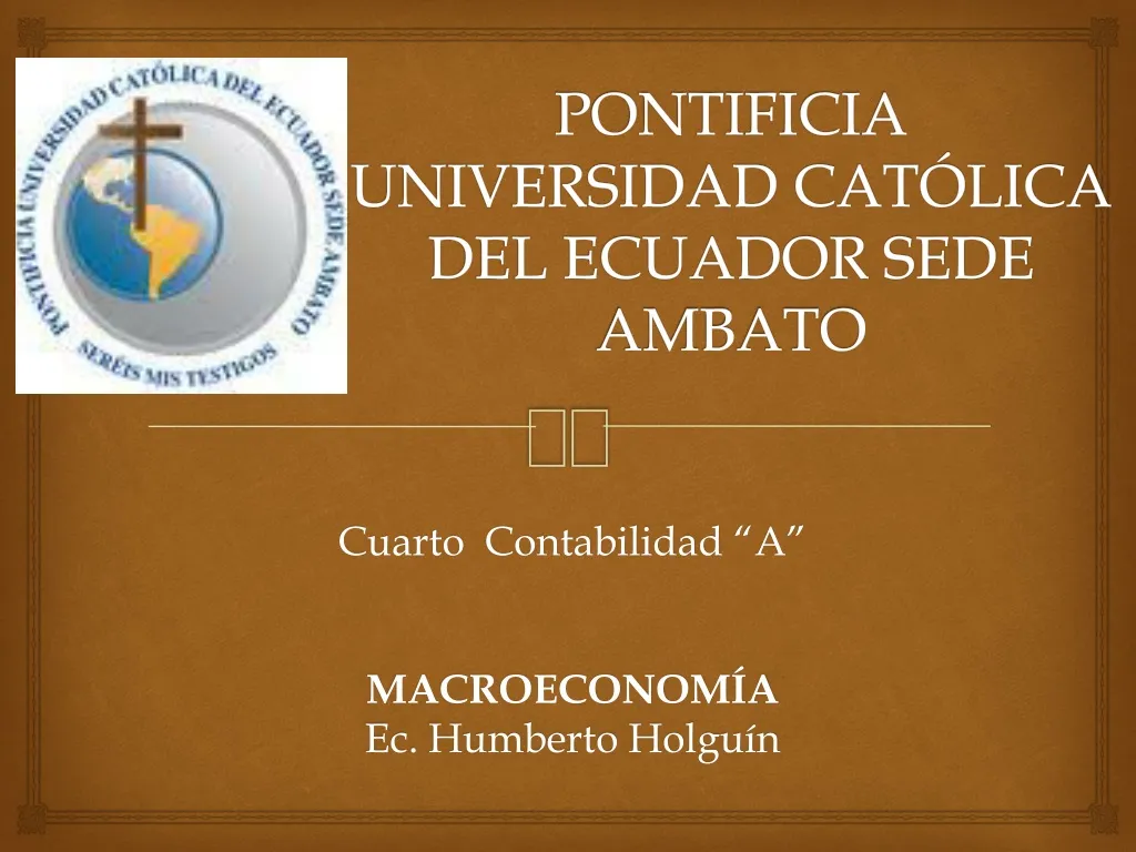 pontificia universidad cat lica del ecuador sede ambato