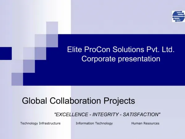 Elite ProCon Solutions Pvt. Ltd. Corporate presentation
