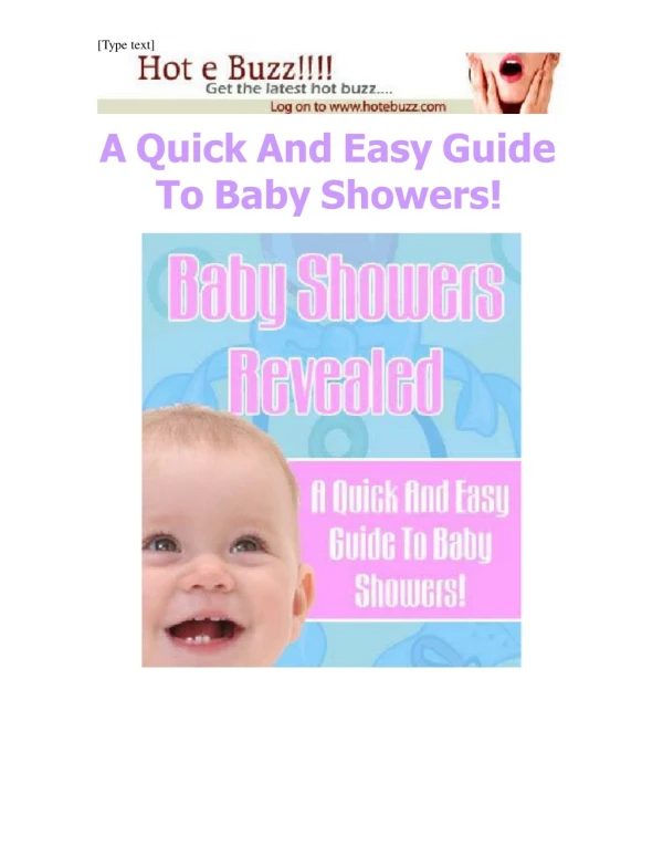 a quick and easy guide to baby showers