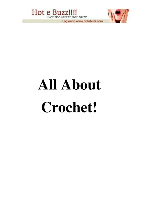 all about crochet