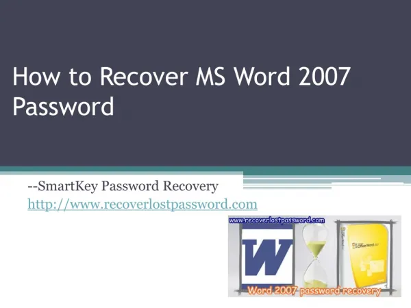 How to Recover MS Word 2007 Password