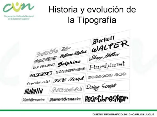 Historia y evoluci n de la Tipograf a