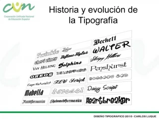 Historia y evoluci n de la Tipograf a - slide 1