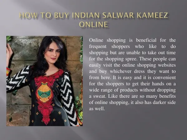 How to Buy Indian Salwar Kameez Online