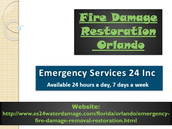 Fire Damage Restoration Orlando