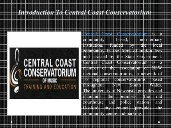 Music Lessons On Central Coast Conservatorium