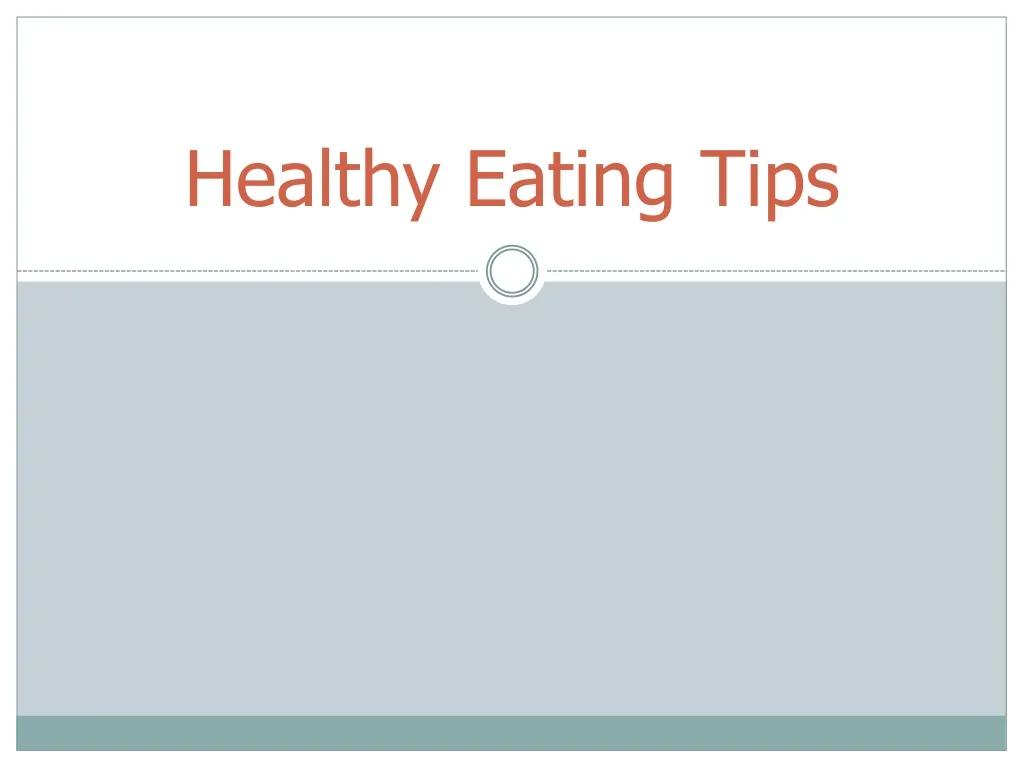 healthy eating tips