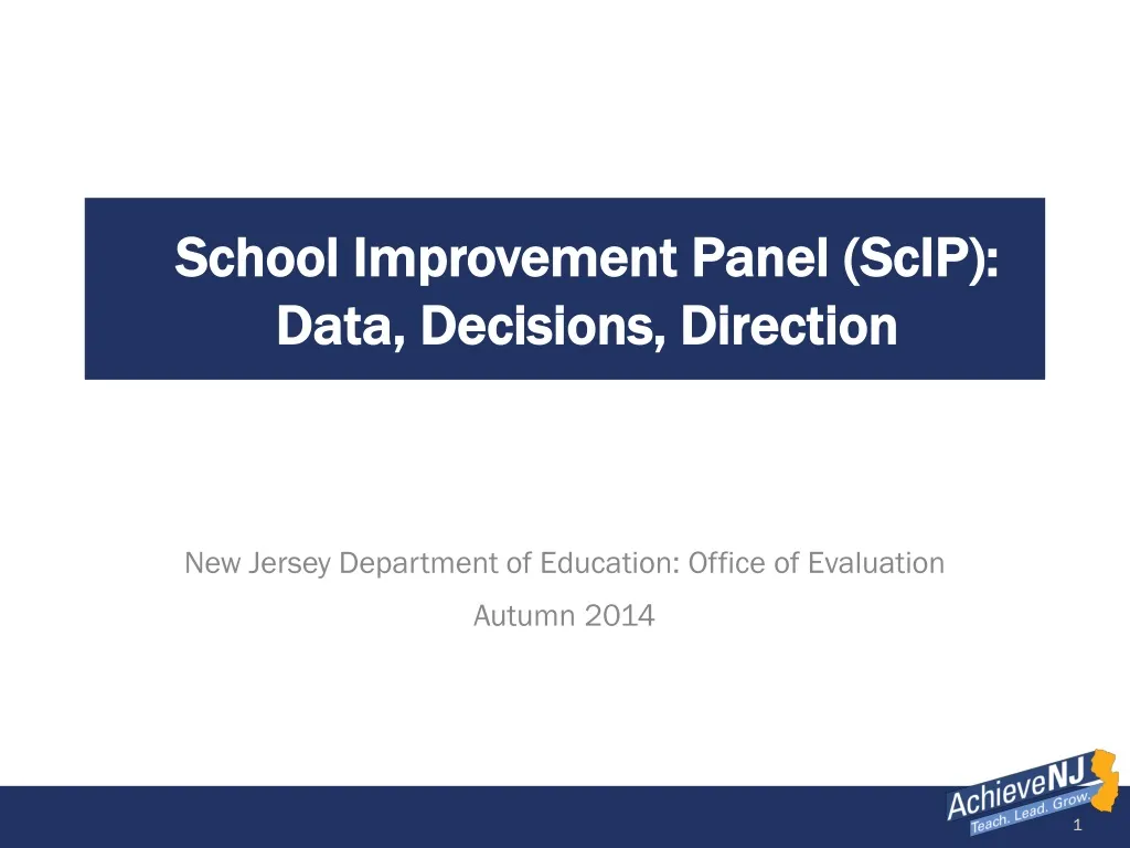 school improvement panel scip data decisions direction