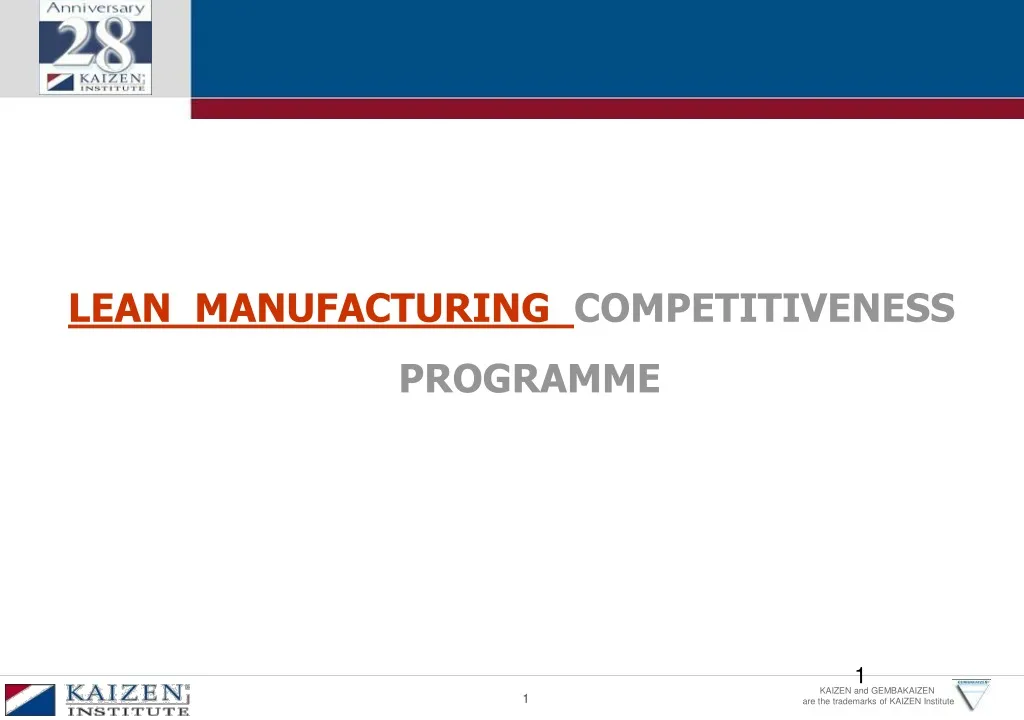 lean manufacturing competitiveness programme
