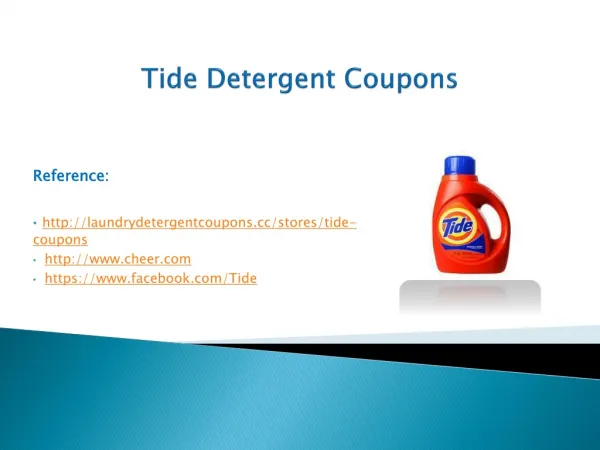 An Overview on Tide Detergent Coupons