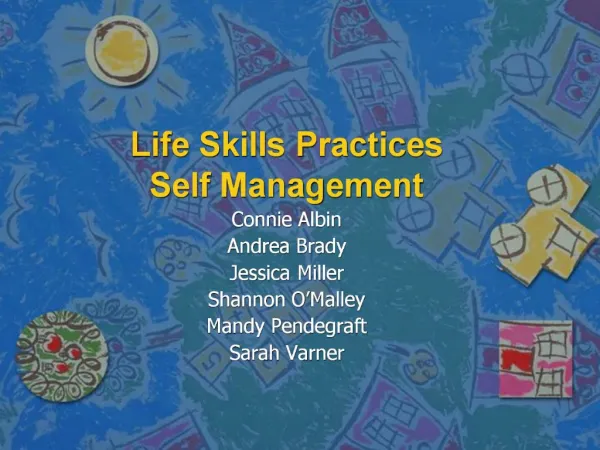 Life Skills Practices Self Management