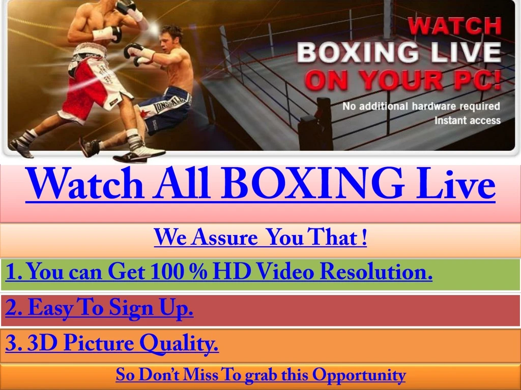 watch all boxing live