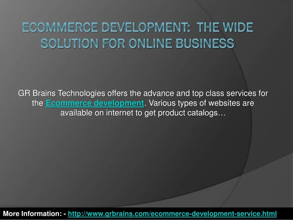 ecommerce development the wide solution for online business