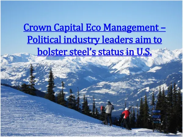 Crown Capital Eco Management – Political industry leaders