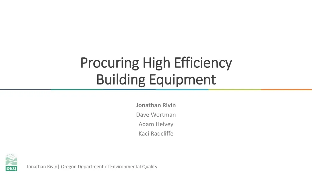 procuring high efficiency building equipment