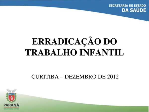 Erradicação do trabalho infantil