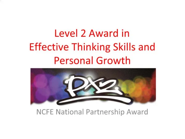 Level 2 Award in Effective Thinking Skills and Personal Growth