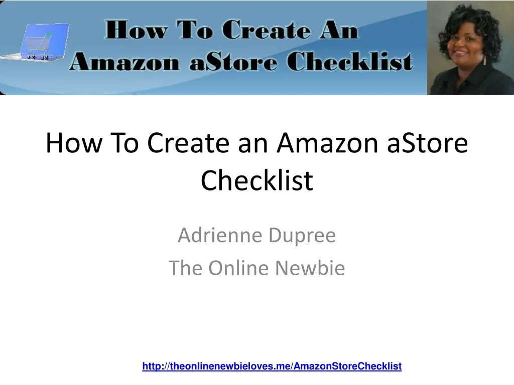 how to create an amazon astore checklist