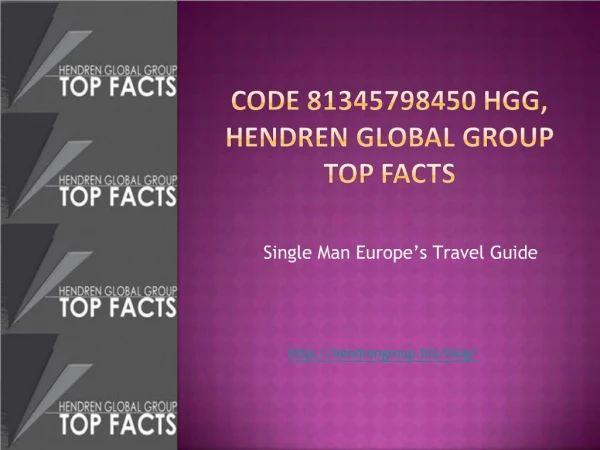 Code 81345798450 HGG, Hendren Global Group Top Facts