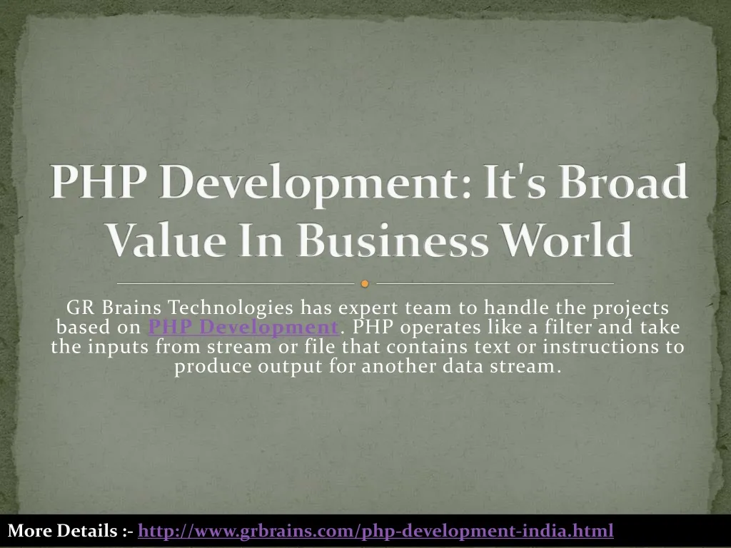 php development it s broad value in business world