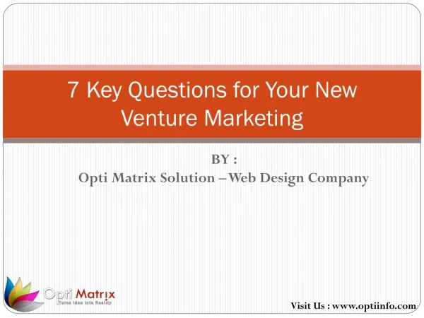 7 Key Questions for Your New Venture Marketing