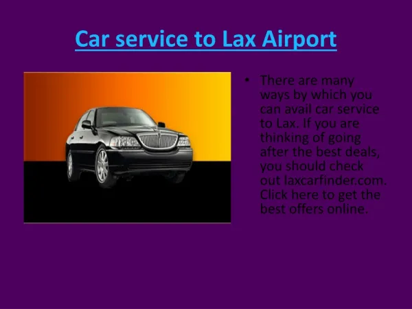 Car Service To Lax