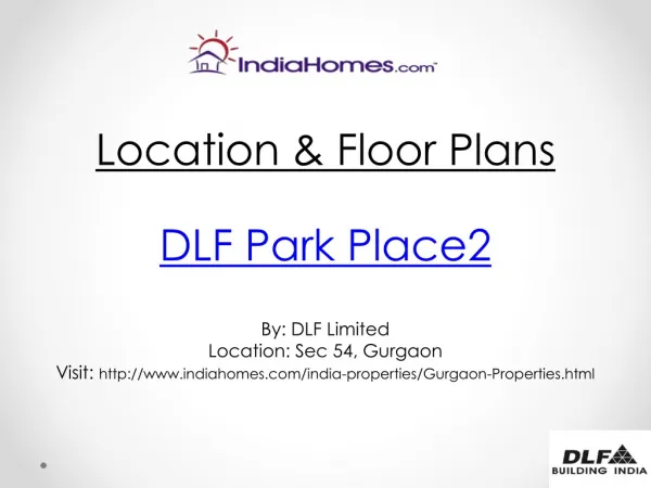 DLF Park Place 2 by DLF at Sector 54 Gurgaon