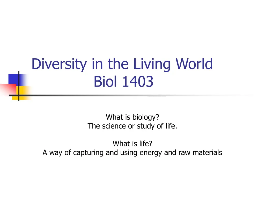 diversity in the living world biol 1403