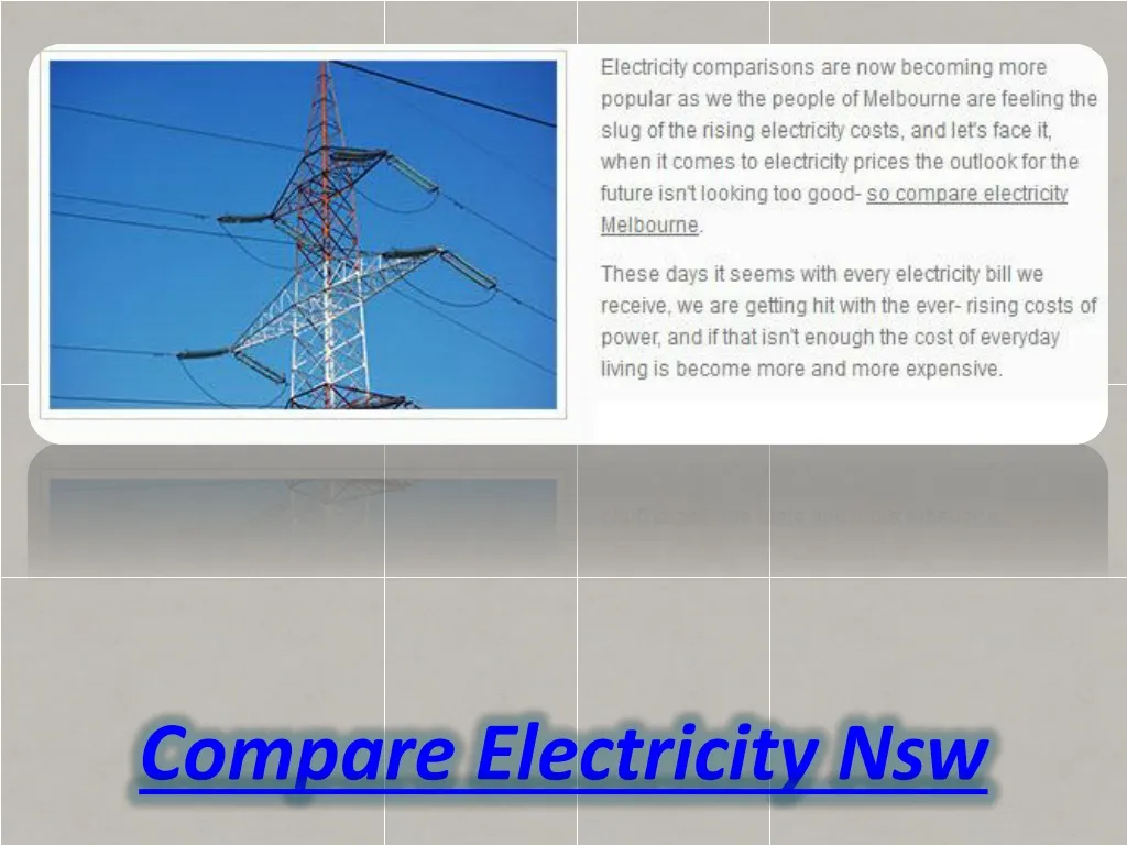 compare electricity nsw