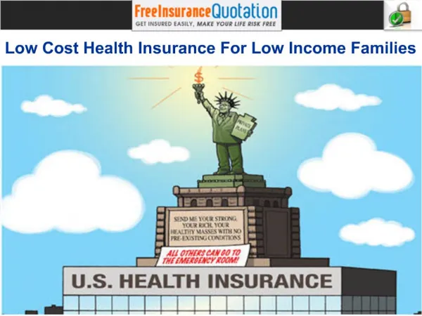 Low Cost Health Insurance For Low Income Families