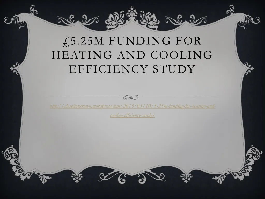 5 25m funding for heating and cooling efficiency study
