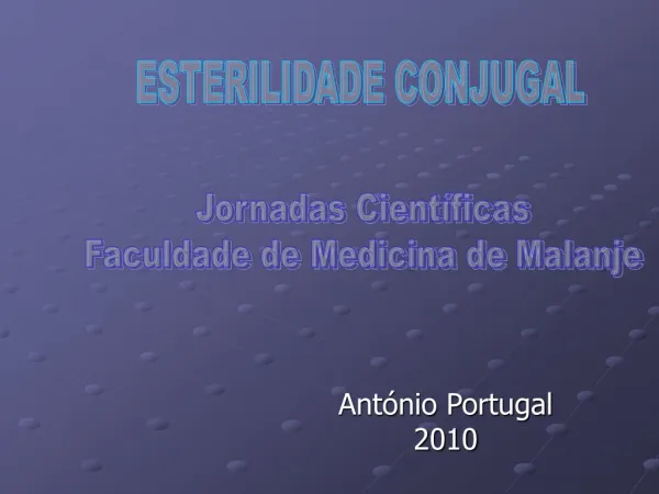 esterilidade conjugal