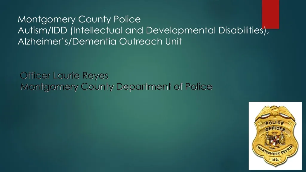 montgomery county police autism idd intellectual