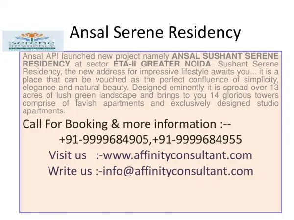Ansal Serene Residency