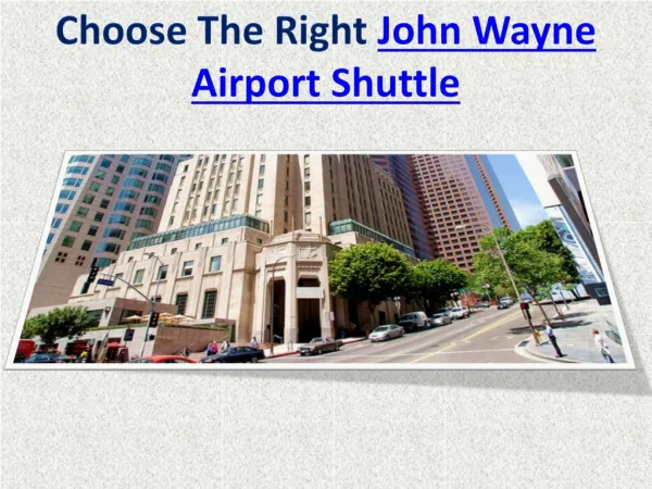 John Wayne Airport Shuttle