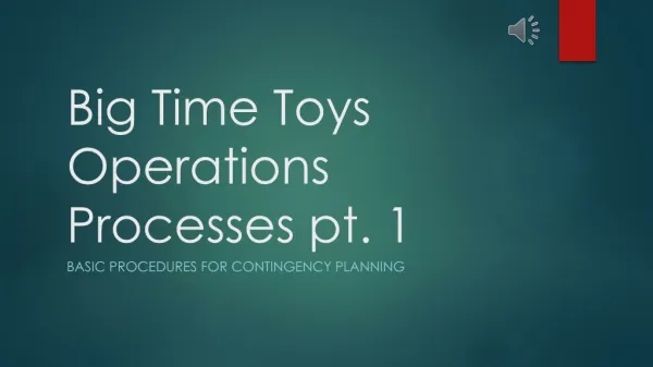 BTT Operations contingency planning- Pt. 1