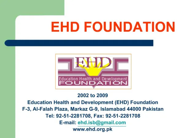 EHD FOUNDATION
