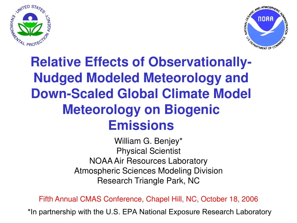 william g benjey physical scientist noaa