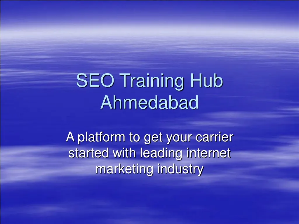 seo training hub ahmedabad