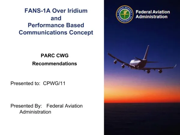 FANS-1A Over Iridium and Performa