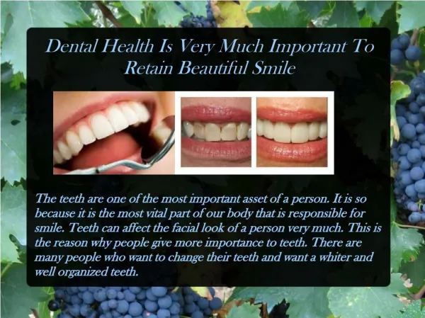 Dental Health Is Very Much Important