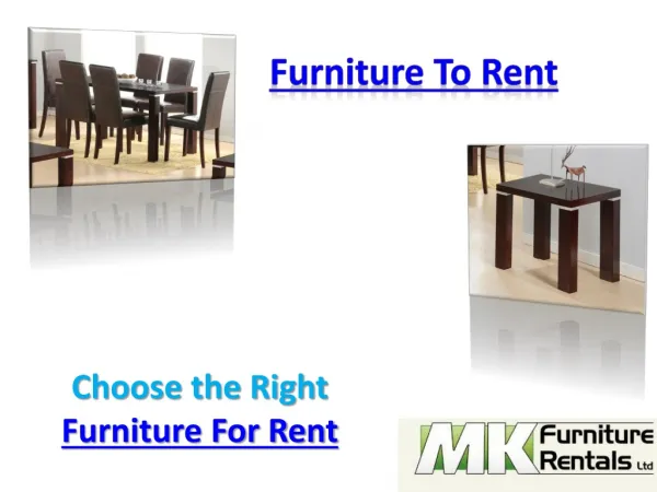 Furniture To Rent