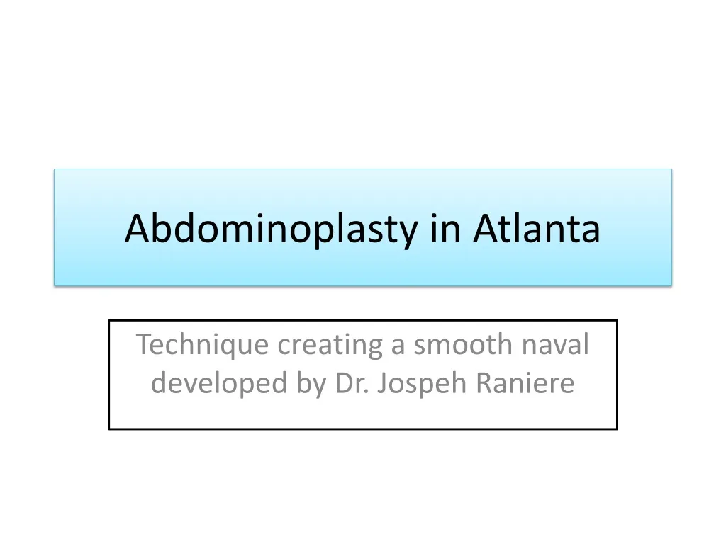 abdominoplasty in atlanta