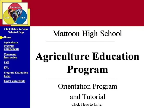 Mattoon High School Agriculture Education Program